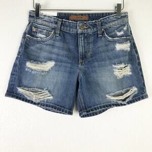 NWT Joe's Jeans Distressed Ryla Festival Summer Mid-High Rise Denim Shorts 26